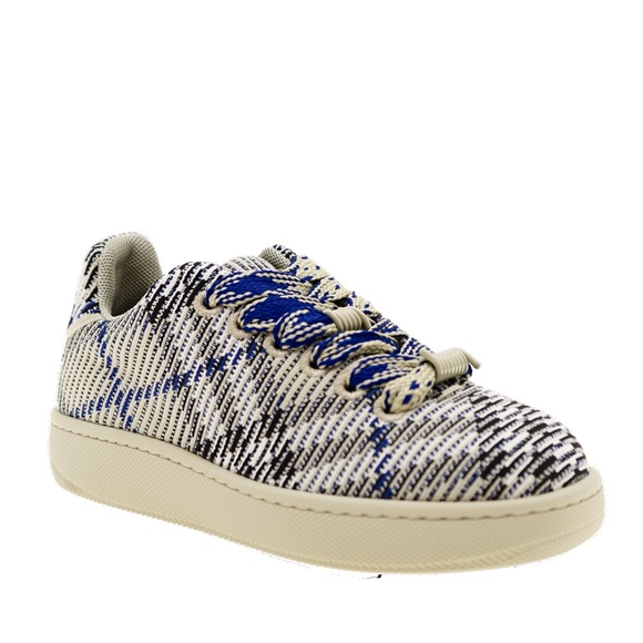 Burberry Knit Box Sneakers Woman Lichen Ip Check Size 40 New - Picture 3 of 7